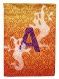 Halloween Ghost Letter A House Flag 28x40 Porch Sleeve Pole Decorative Outside Yard Banner Artwork Wall Hanging, Polyester
