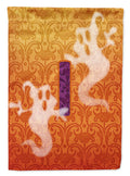 Halloween Ghost Letter I House Flag 28x40 Porch Sleeve Pole Decorative Outside Yard Banner Artwork Wall Hanging, Polyester