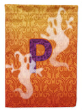 Halloween Ghost Letter P House Flag 28x40 Porch Sleeve Pole Decorative Outside Yard Banner Artwork Wall Hanging, Polyester