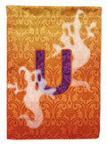 Halloween Ghost Letter U House Flag 28x40 Porch Sleeve Pole Decorative Outside Yard Banner Artwork Wall Hanging, Polyester