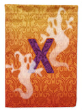 Halloween Ghost Letter X House Flag 28x40 Porch Sleeve Pole Decorative Outside Yard Banner Artwork Wall Hanging, Polyester