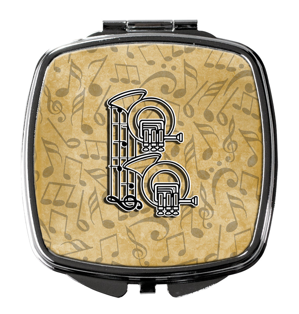 Letter B Musical Instrument Alphabet Compact Mirror Decorative Travel Makeup Mirror for Women Girls Gifts Pocket Makeup Mirror Folding Handheld