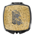 Letter B Musical Instrument Alphabet Compact Mirror Decorative Travel Makeup Mirror for Women Girls Gifts Pocket Makeup Mirror Folding Handheld
