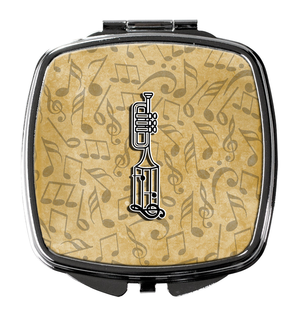 Letter I Musical Instrument Alphabet Compact Mirror Decorative Travel Makeup Mirror for Women Girls Gifts Pocket Makeup Mirror Folding Handheld