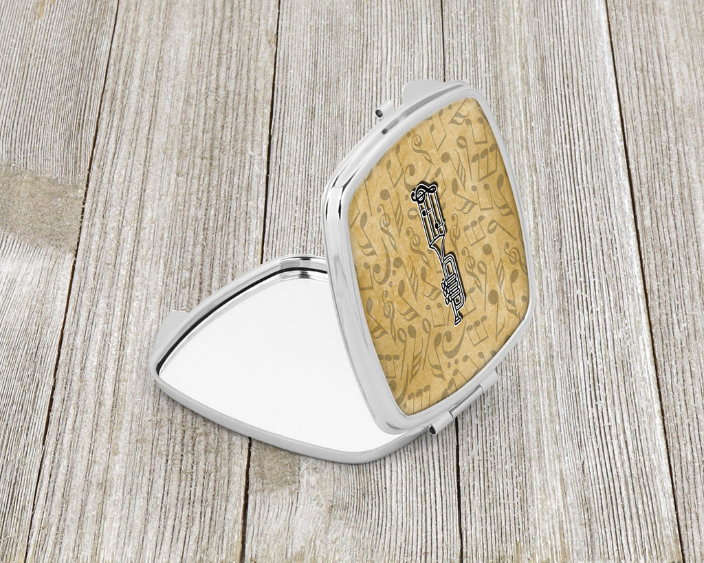 Letter I Musical Instrument Alphabet Compact Mirror Decorative Travel Makeup Mirror for Women Girls Gifts Pocket Makeup Mirror Folding Handheld