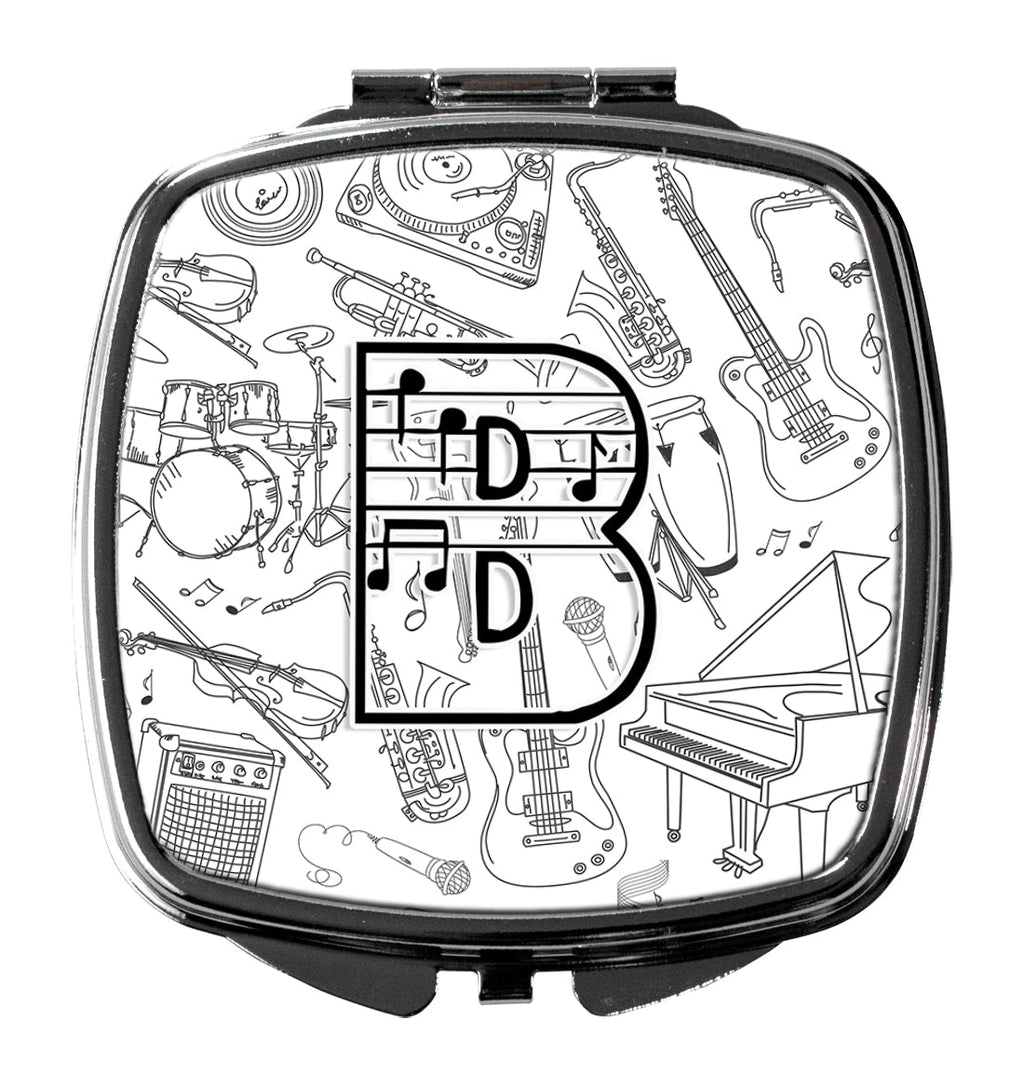 Letter B Musical Note Letters Compact Mirror Decorative Travel Makeup Mirror for Women Girls Gifts Pocket Makeup Mirror Folding Handheld