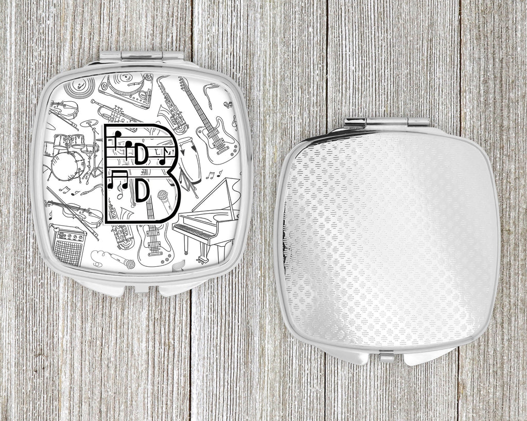 Letter B Musical Note Letters Compact Mirror Decorative Travel Makeup Mirror for Women Girls Gifts Pocket Makeup Mirror Folding Handheld