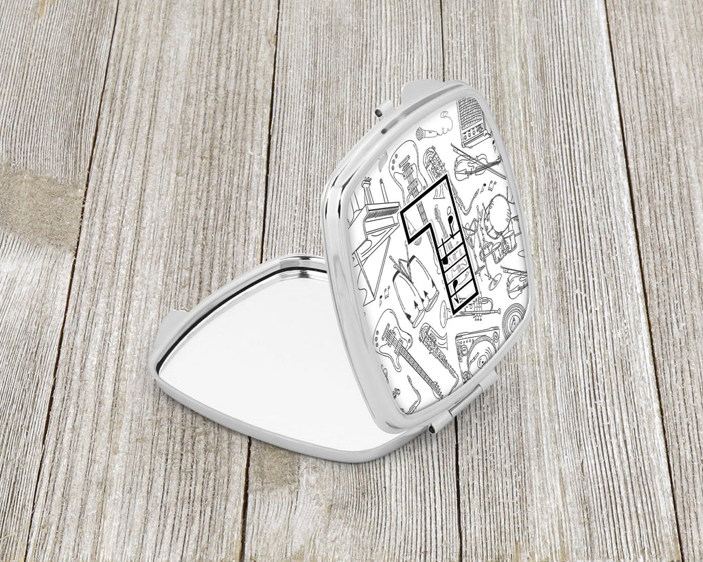 Letter L Musical Note Letters Compact Mirror Decorative Travel Makeup Mirror for Women Girls Gifts Pocket Makeup Mirror Folding Handheld
