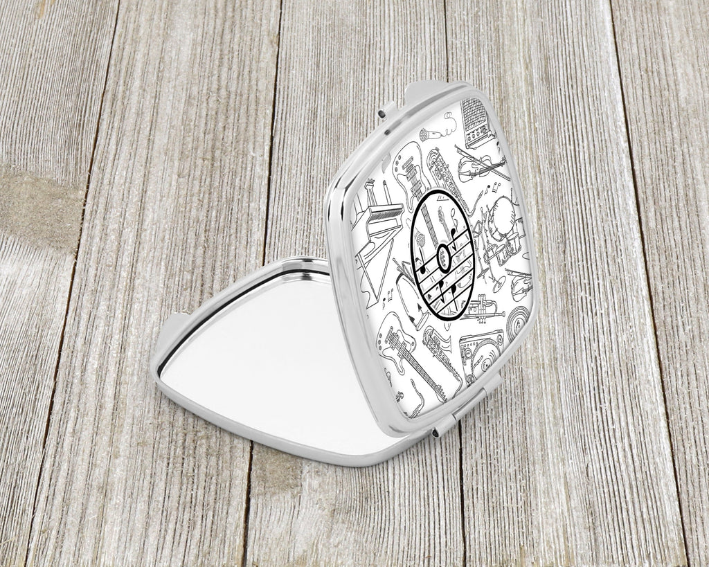 Letter O Musical Note Letters Compact Mirror Decorative Travel Makeup Mirror for Women Girls Gifts Pocket Makeup Mirror Folding Handheld