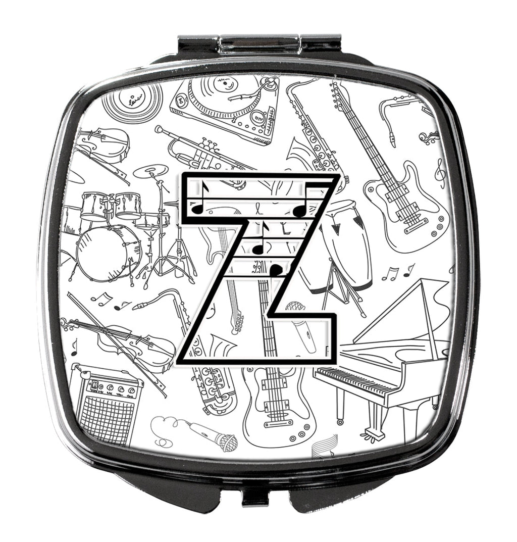 Letter Z Musical Note Letters Compact Mirror Decorative Travel Makeup Mirror for Women Girls Gifts Pocket Makeup Mirror Folding Handheld