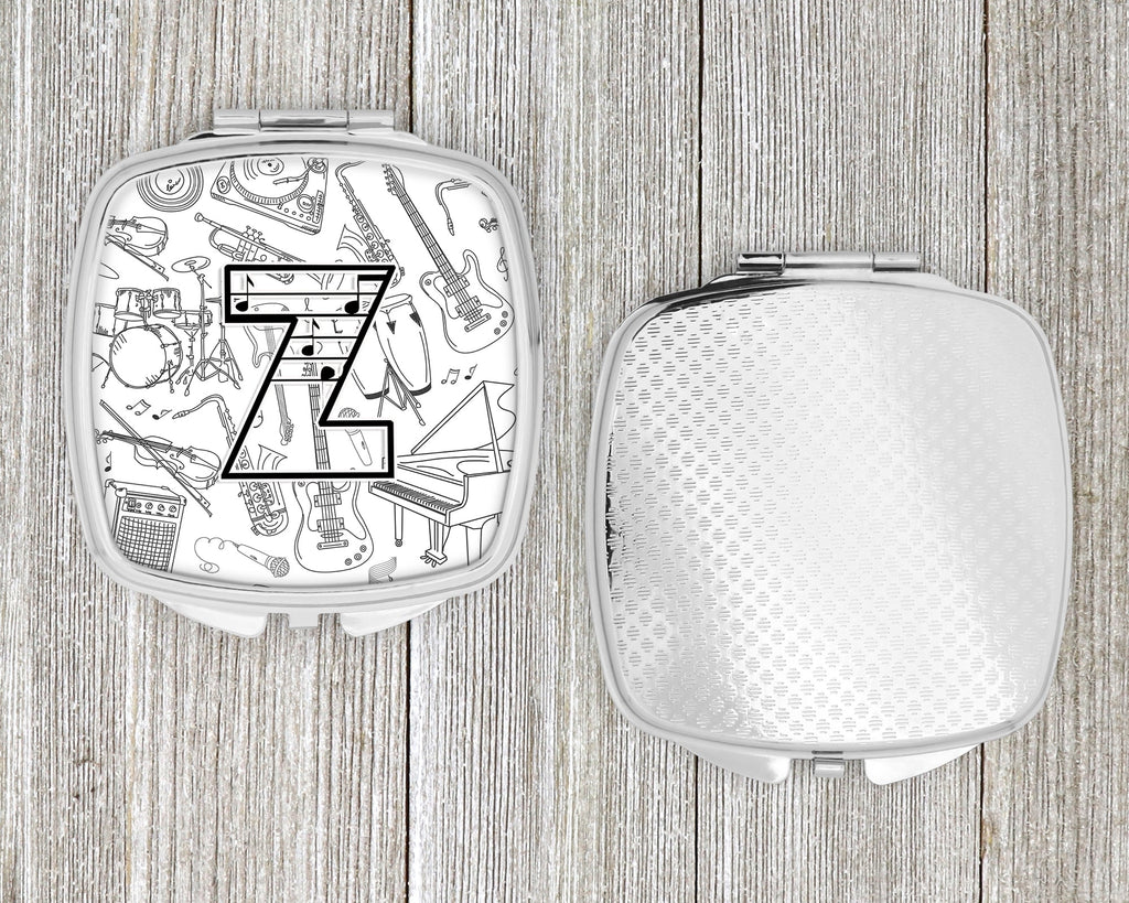 Letter Z Musical Note Letters Compact Mirror Decorative Travel Makeup Mirror for Women Girls Gifts Pocket Makeup Mirror Folding Handheld