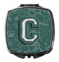 Letter C Back to School Initial Compact Mirror Decorative Travel Makeup Mirror for Women Girls Gifts Pocket Makeup Mirror Folding Handheld