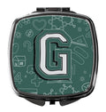 Letter G Back to School Initial Compact Mirror Decorative Travel Makeup Mirror for Women Girls Gifts Pocket Makeup Mirror Folding Handheld