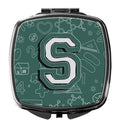 Letter S Back to School Initial Compact Mirror Decorative Travel Makeup Mirror for Women Girls Gifts Pocket Makeup Mirror Folding Handheld