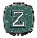 Letter Z Back to School Initial Compact Mirror Decorative Travel Makeup Mirror for Women Girls Gifts Pocket Makeup Mirror Folding Handheld