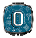 Letter O Sea Doodles Initial Alphabet Compact Mirror Decorative Travel Makeup Mirror for Women Girls Gifts Pocket Makeup Mirror Folding Handheld