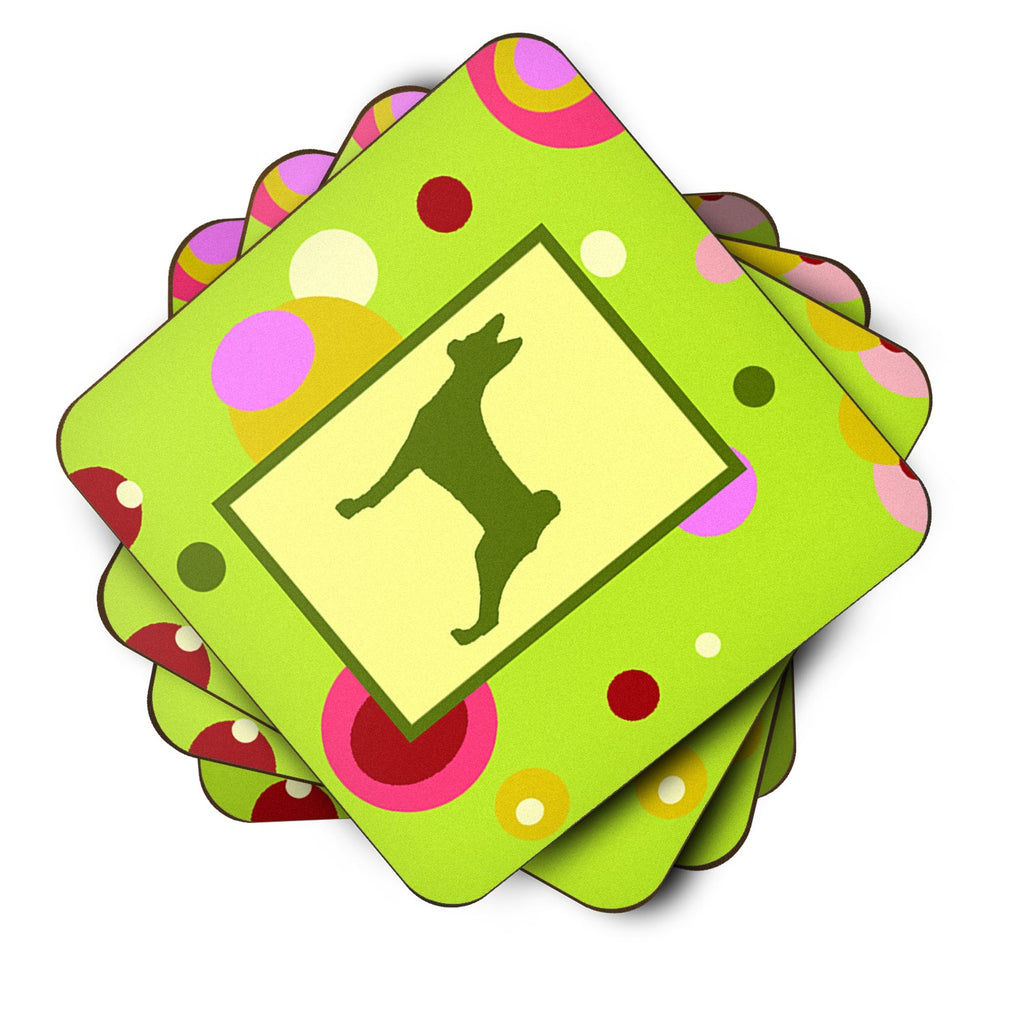 Basenji Foam Coasters Set of 4 Cup Coasters for Indoor Outdoor, Tabletop Protection, Anti Slip, Mouse pad Material