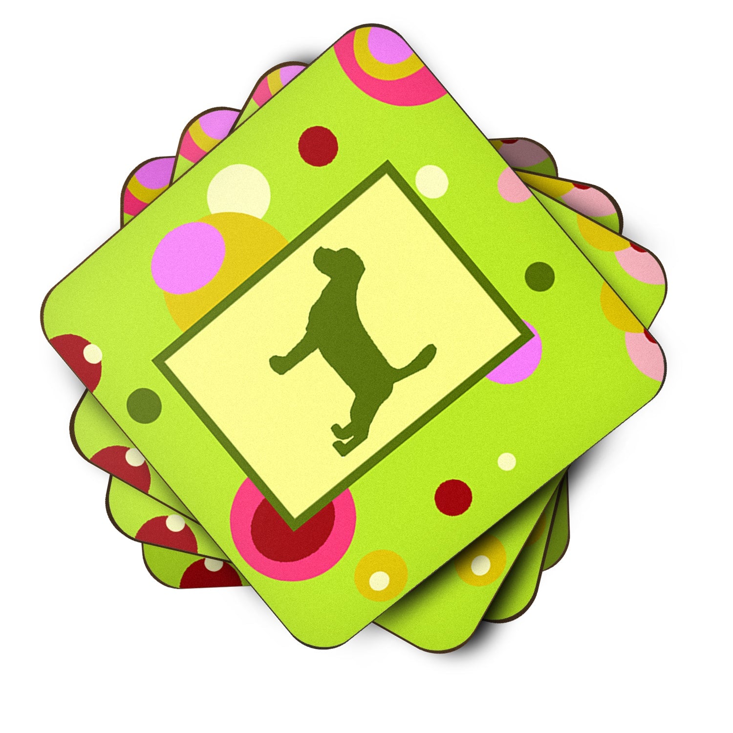 Basset Hound Foam Coasters Set of 4 Cup Coasters for Indoor Outdoor, Tabletop Protection, Anti Slip, Mouse pad Material