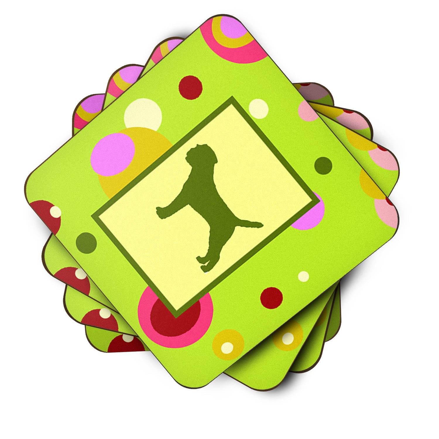 Border Terrier Foam Coasters Set of 4 Cup Coasters for Indoor Outdoor, Tabletop Protection, Anti Slip, Mouse pad Material