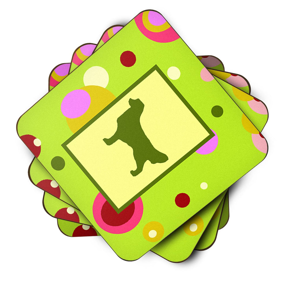 Golden Retriever Foam Coasters Set of 4 Cup Coasters for Indoor Outdoor, Tabletop Protection, Anti Slip, Mouse pad Material