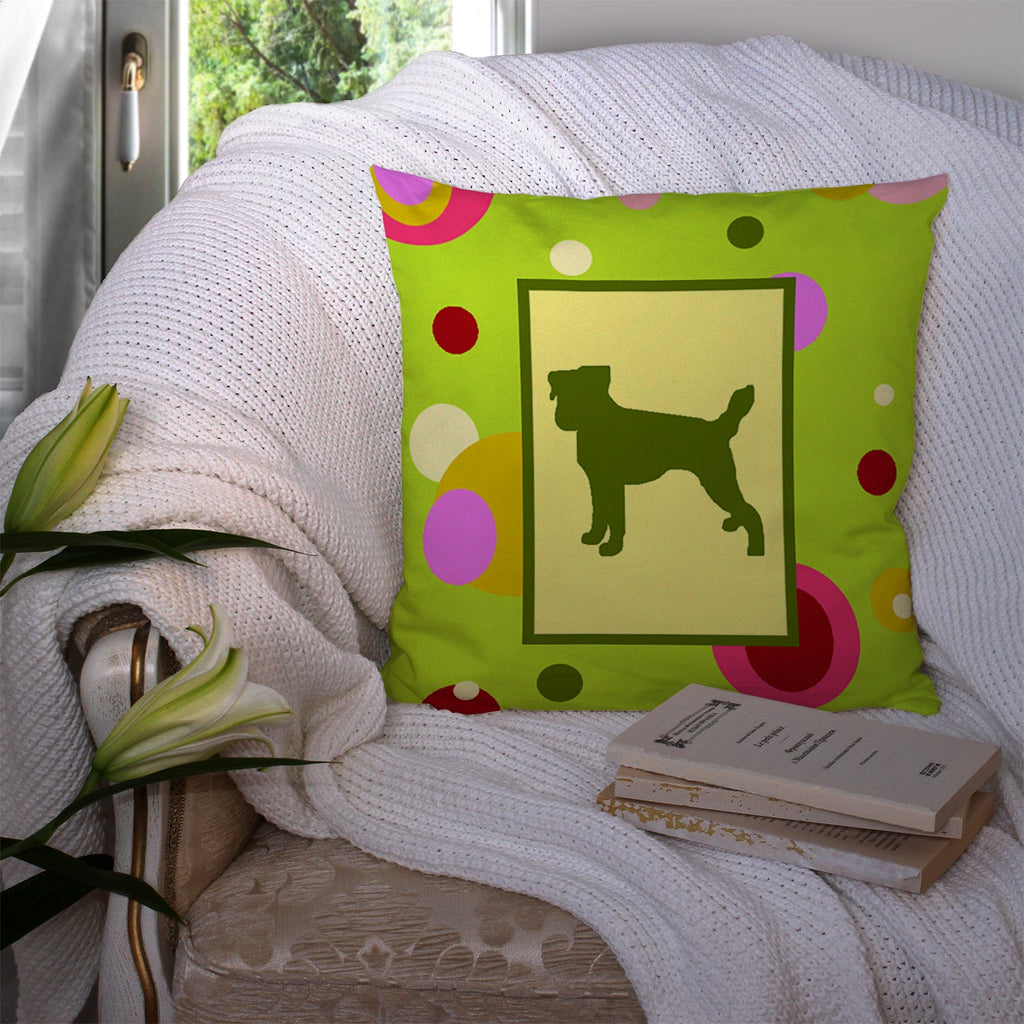 Jack Russell Terrier Decorative Throw Pillow 14x14 Indoor Outdoor Accent Cushion, Fabric Cover with Insert for Sofa, Bed, Porch & Living Room