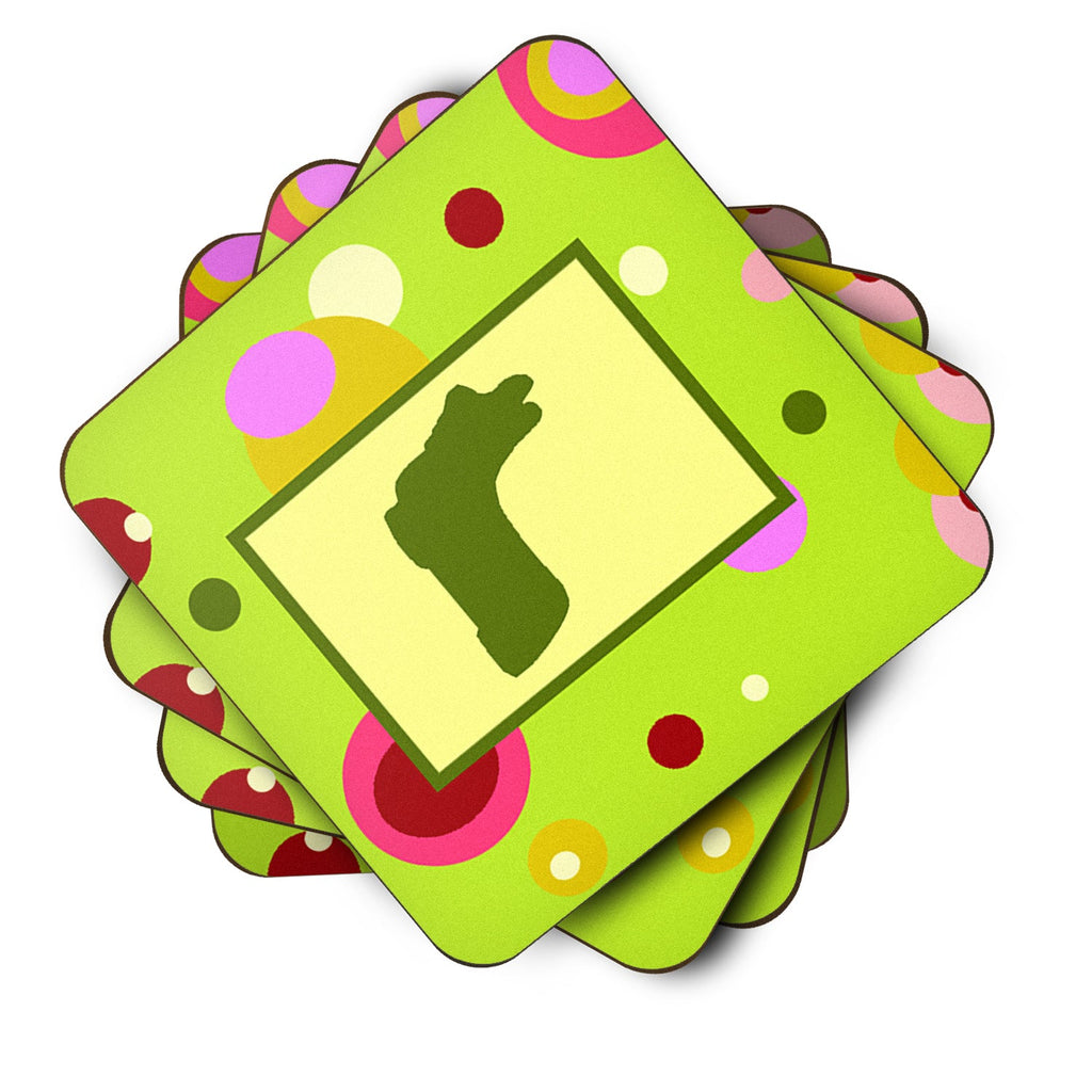 Skye Terrier Foam Coasters Set of 4 Cup Coasters for Indoor Outdoor, Tabletop Protection, Anti Slip, Mouse pad Material