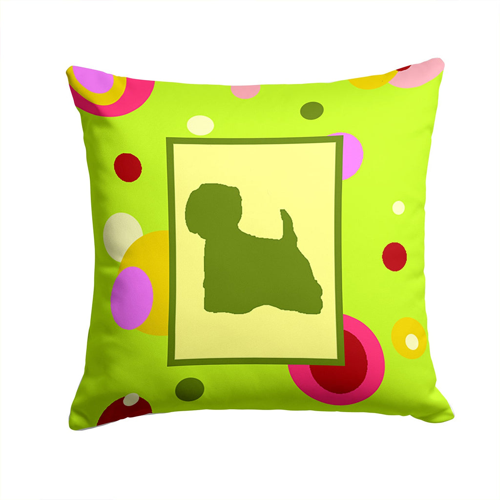 Westie Decorative Throw Pillow 14x14 Indoor Outdoor Accent Cushion, Fabric Cover with Insert for Sofa, Bed, Porch & Living Room