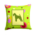 Welsh Terrier Decorative Throw Pillow 14x14 Indoor Outdoor Accent Cushion, Fabric Cover with Insert for Sofa, Bed, Porch & Living Room