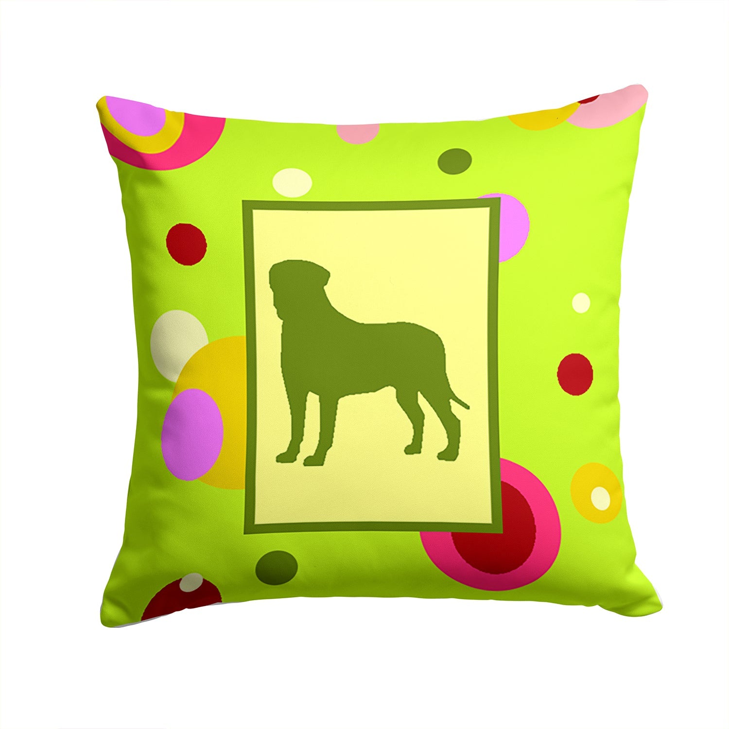 Bullmastiff Decorative Throw Pillow 14x14 Indoor Outdoor Accent Cushion, Fabric Cover with Insert for Sofa, Bed, Porch & Living Room