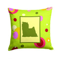 Yorkie Decorative Throw Pillow 14x14 Indoor Outdoor Accent Cushion, Fabric Cover with Insert for Sofa, Bed, Porch & Living Room