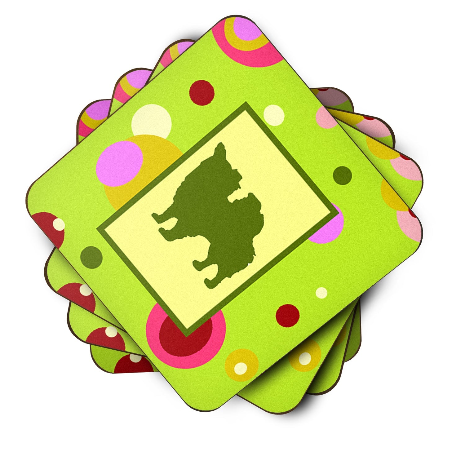 Chihuahua Foam Coasters Set of 4 Cup Coasters for Indoor Outdoor, Tabletop Protection, Anti Slip, Mouse pad Material
