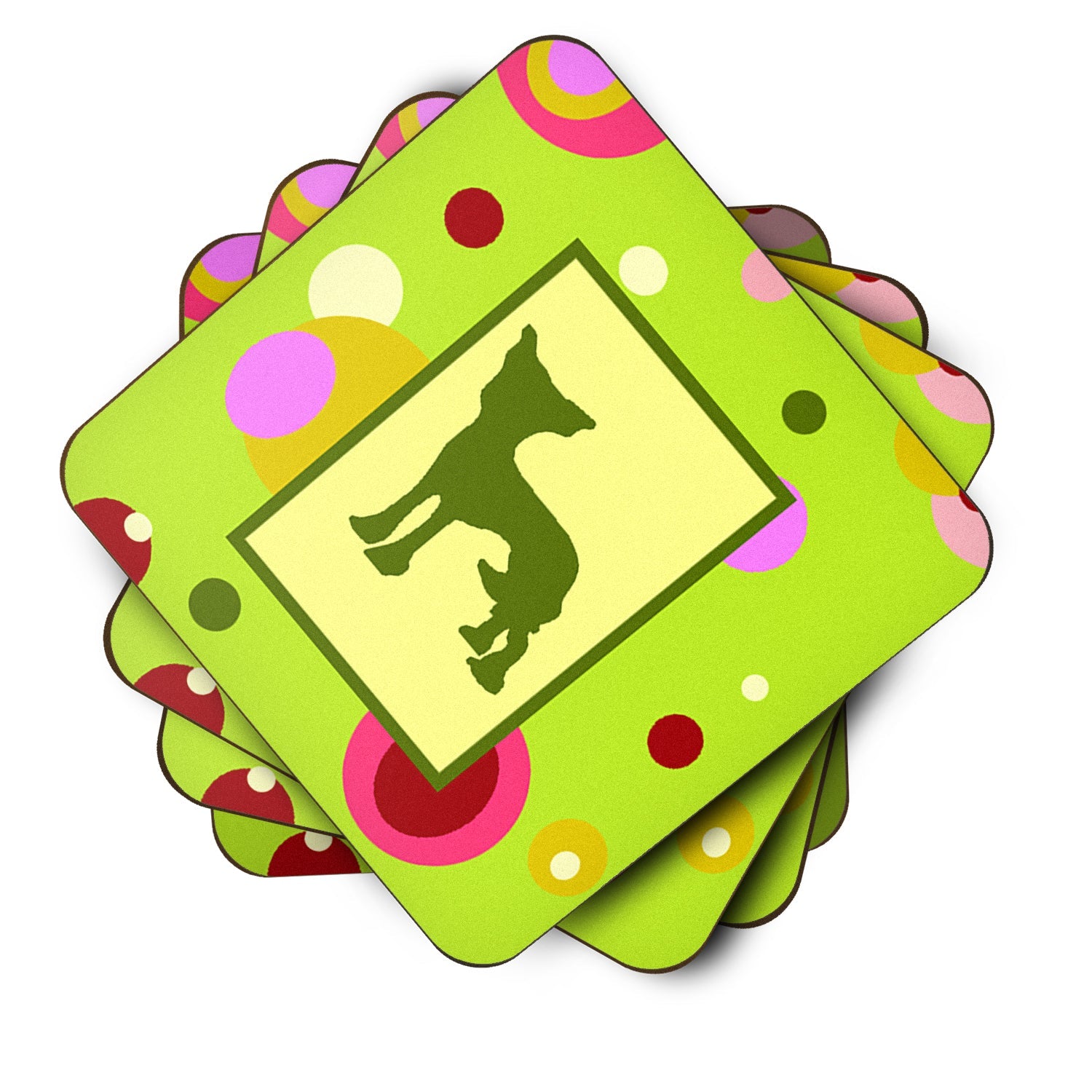 Chinese Crested Foam Coasters Set of 4 Cup Coasters for Indoor Outdoor, Tabletop Protection, Anti Slip, Mouse pad Material