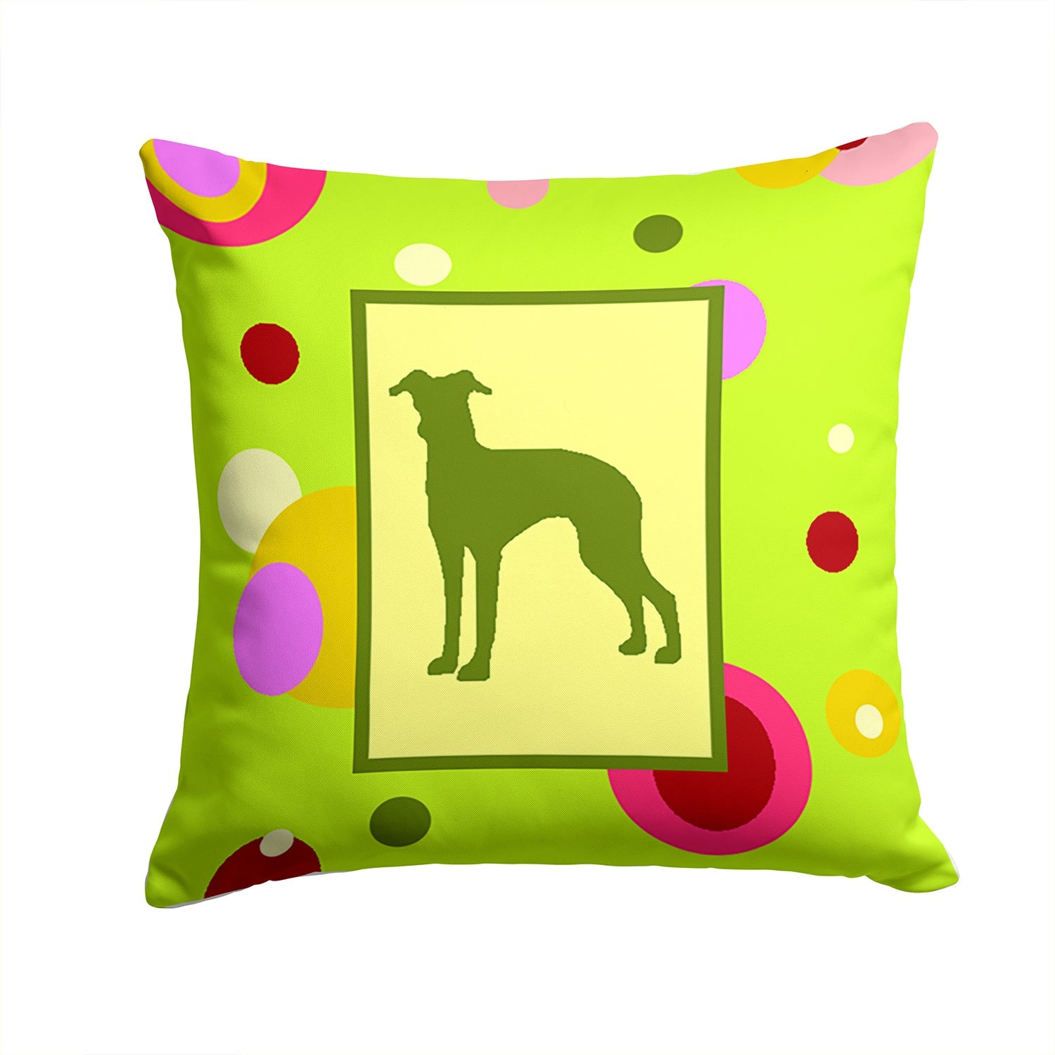 Italian Greyhound Decorative Throw Pillow 14x14 Indoor Outdoor Accent Cushion, Fabric Cover with Insert for Sofa, Bed, Porch & Living Room