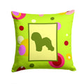 Bichon Frise Decorative Throw Pillow 14x14 Indoor Outdoor Accent Cushion, Fabric Cover with Insert for Sofa, Bed, Porch & Living Room