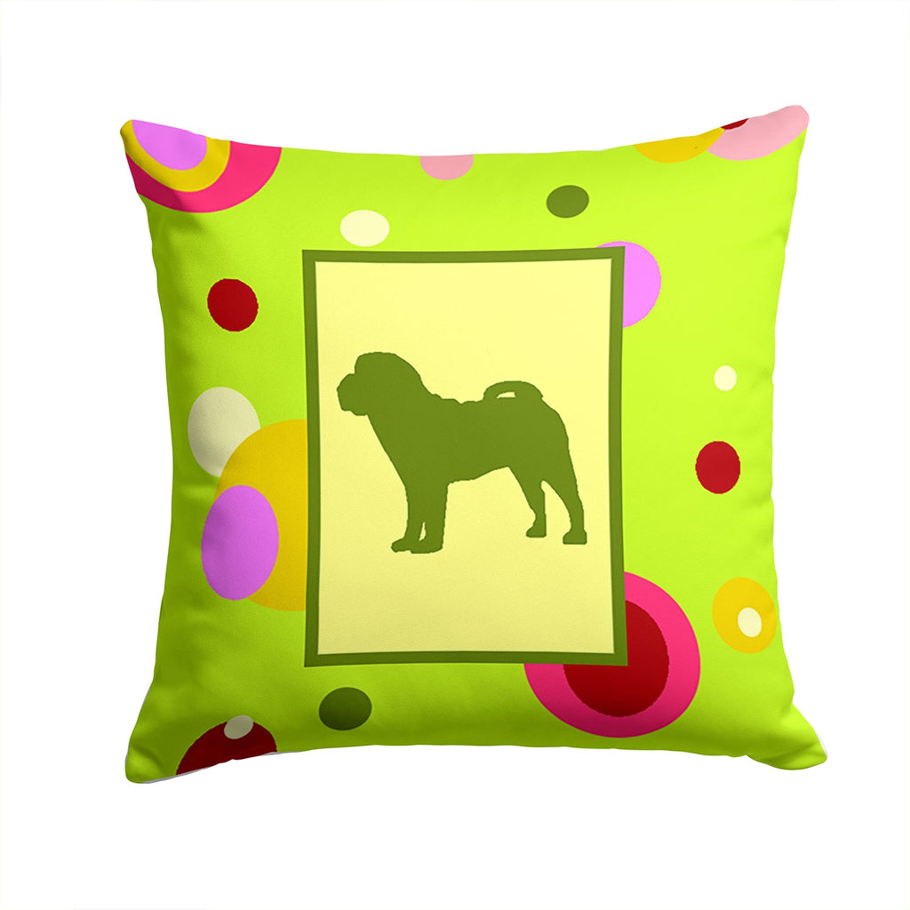 Shar Pei Decorative Throw Pillow 14x14 Indoor Outdoor Accent Cushion, Fabric Cover with Insert for Sofa, Bed, Porch & Living Room