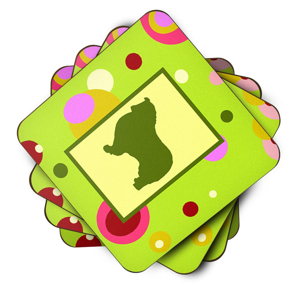 Collie Foam Coasters Set of 4 Cup Coasters for Indoor Outdoor, Tabletop Protection, Anti Slip, Mouse pad Material