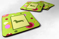 Dachshund Foam Coasters Set of 4 Cup Coasters for Indoor Outdoor, Tabletop Protection, Anti Slip, Mouse pad Material