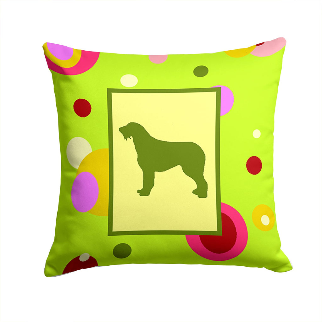 Irish Wolfhound Decorative Throw Pillow 14x14 Indoor Outdoor Accent Cushion, Fabric Cover with Insert for Sofa, Bed, Porch & Living Room
