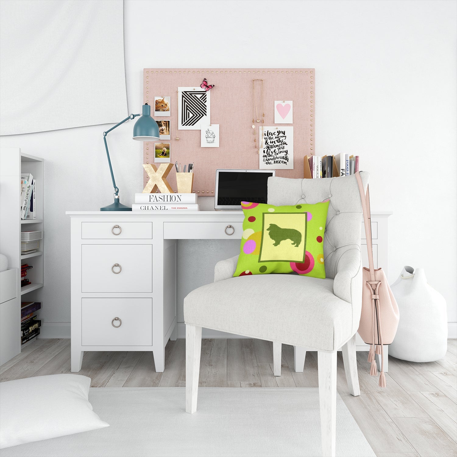 Sheltie Decorative Throw Pillow 14x14 Indoor Outdoor Accent Cushion, Fabric Cover with Insert for Sofa, Bed, Porch & Living Room