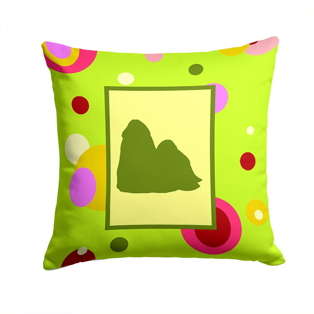 Shih Tzu Decorative Throw Pillow 14x14 Indoor Outdoor Accent Cushion, Fabric Cover with Insert for Sofa, Bed, Porch & Living Room