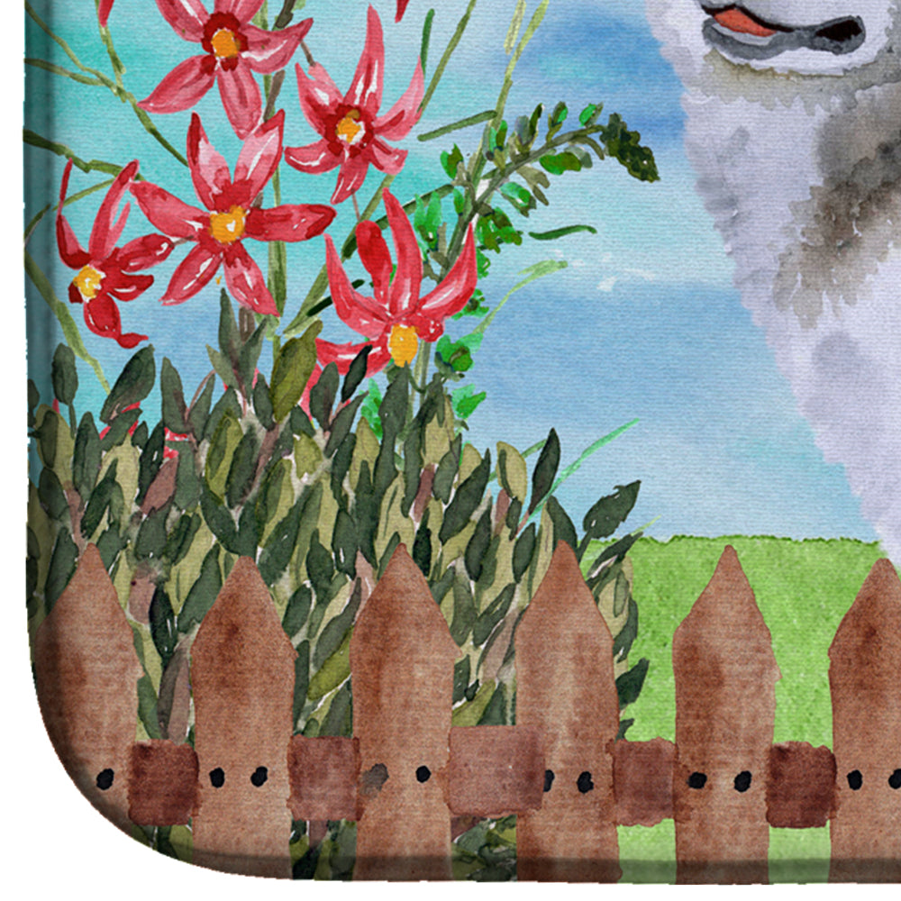 Alaskan Malamute Spring Dish Drying Mat Absorbent Dish Drying Mat Pad for Kitchen Counter Dish Drainer Mat for Countertop, 14 x 21", Multicolor
