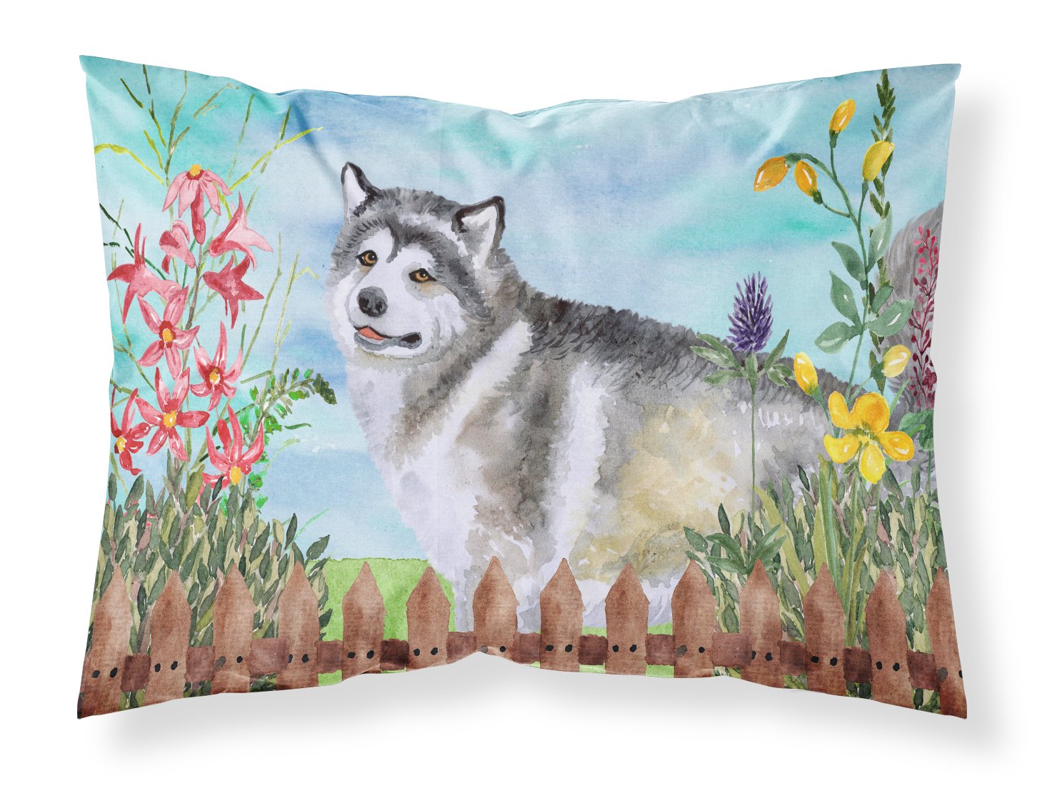 Alaskan Malamute Spring Standard Pillowcase Lightweight Super Soft Easy Care Decorative Artwork Pillowcase, Standard