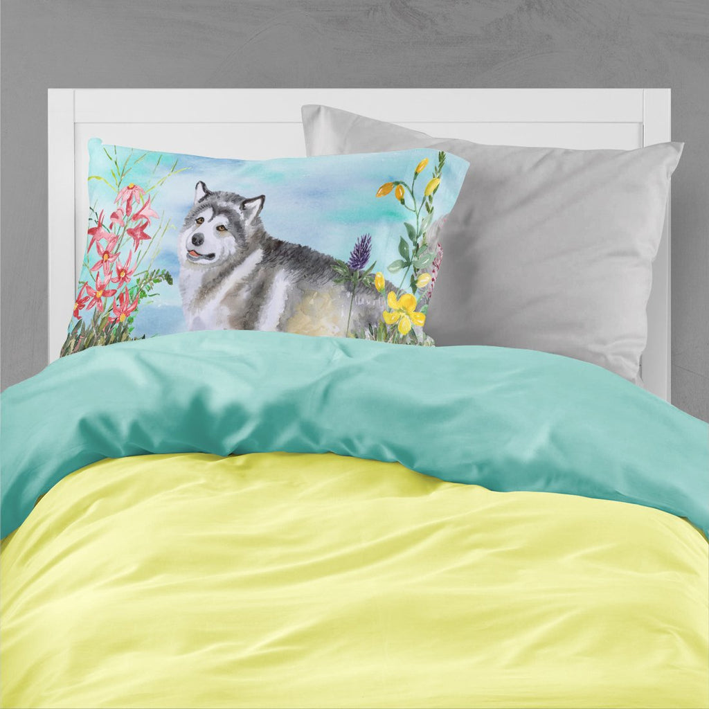Alaskan Malamute Spring Standard Pillowcase Lightweight Super Soft Easy Care Decorative Artwork Pillowcase, Standard