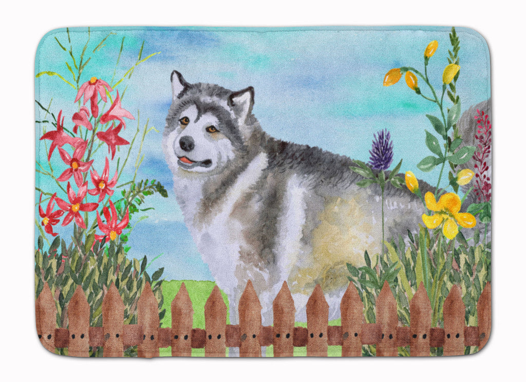 Alaskan Malamute Spring Memory Foam Kitchen Mat Machine Washable Anti-Fatigue Cushion Comfort Bath or Kitchen Rug