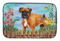 German Boxer Spring Dish Drying Mat Absorbent Dish Drying Mat Pad for Kitchen Counter Dish Drainer Mat for Countertop, 14 x 21", Multicolor