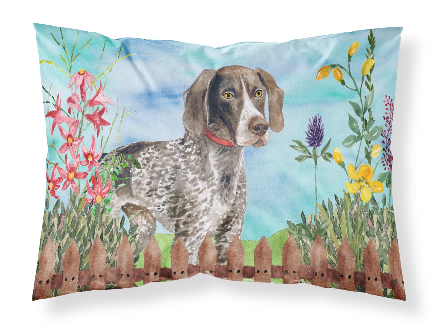 German Shorthaired Pointer Spring Standard Pillowcase Lightweight Super Soft Easy Care Decorative Artwork Pillowcase, Standard