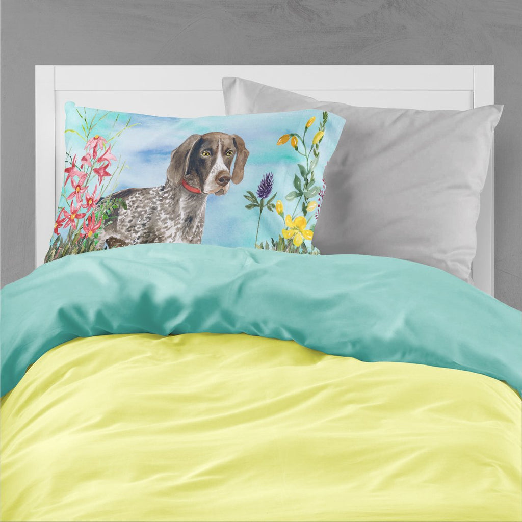 German Shorthaired Pointer Spring Standard Pillowcase Lightweight Super Soft Easy Care Decorative Artwork Pillowcase, Standard