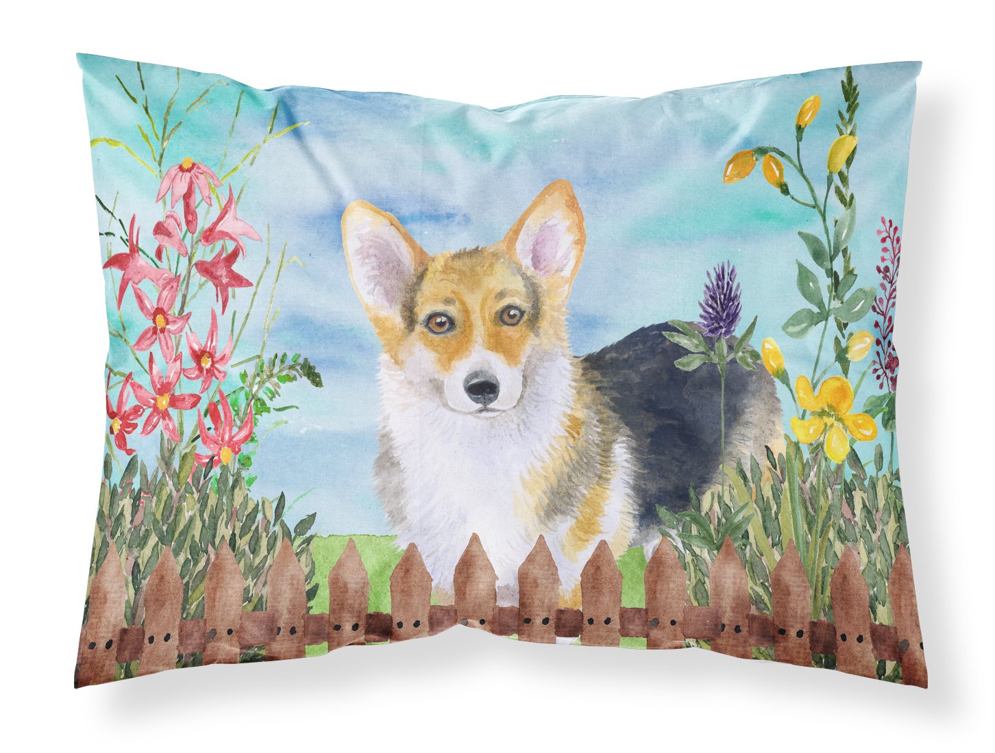 Pembroke Corgi Spring Standard Pillowcase Lightweight Super Soft Easy Care Decorative Artwork Pillowcase, Standard