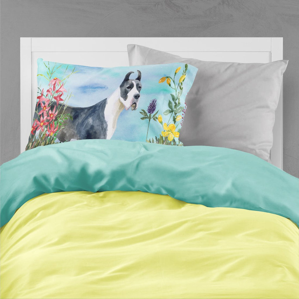 Harlequin Great Dane Spring Standard Pillowcase Lightweight Super Soft Easy Care Decorative Artwork Pillowcase, Standard