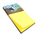 Harlequin Great Dane Spring Watercolor Sticky Note Holder Refillable Dispenser Desk Accessory 3x3 Pad Gift